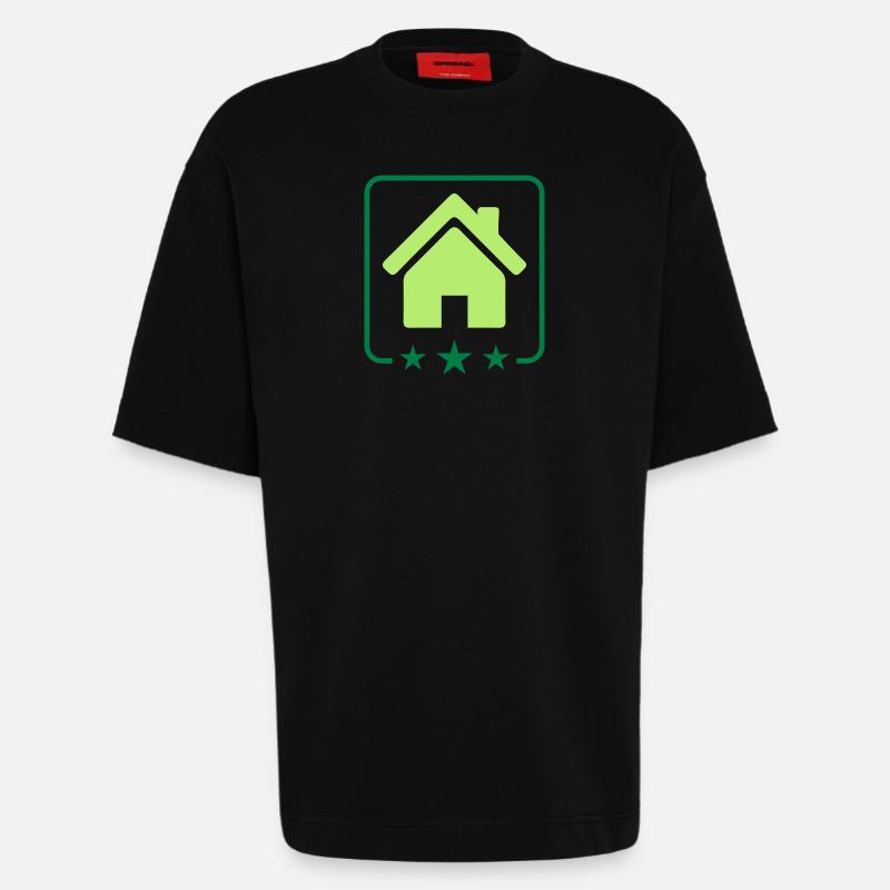 Icône de la maison Icône - T-shirt bio épais oversize fabriqué en UE - SOLID BLACK