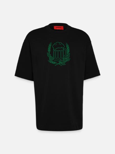Brancard - T-shirt bio épais oversize fabriqué en UE - SOLID BLACK