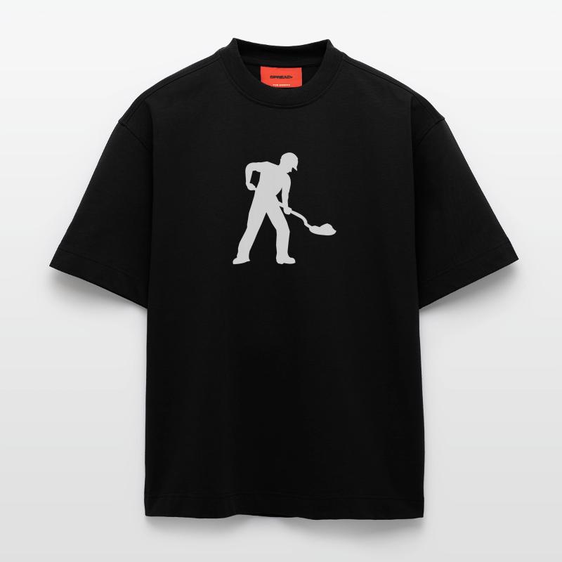 Chantier de construction T-shirt bio épais oversize fabriqué en UE