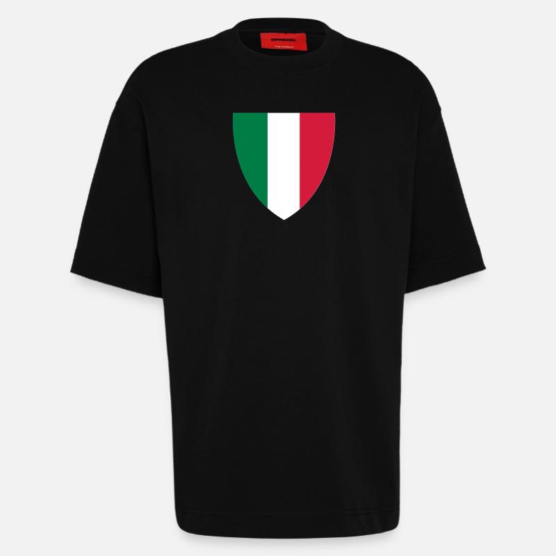 italia - Heavyweight T-Shirt - made by SPREAD  - SOLID BLACK