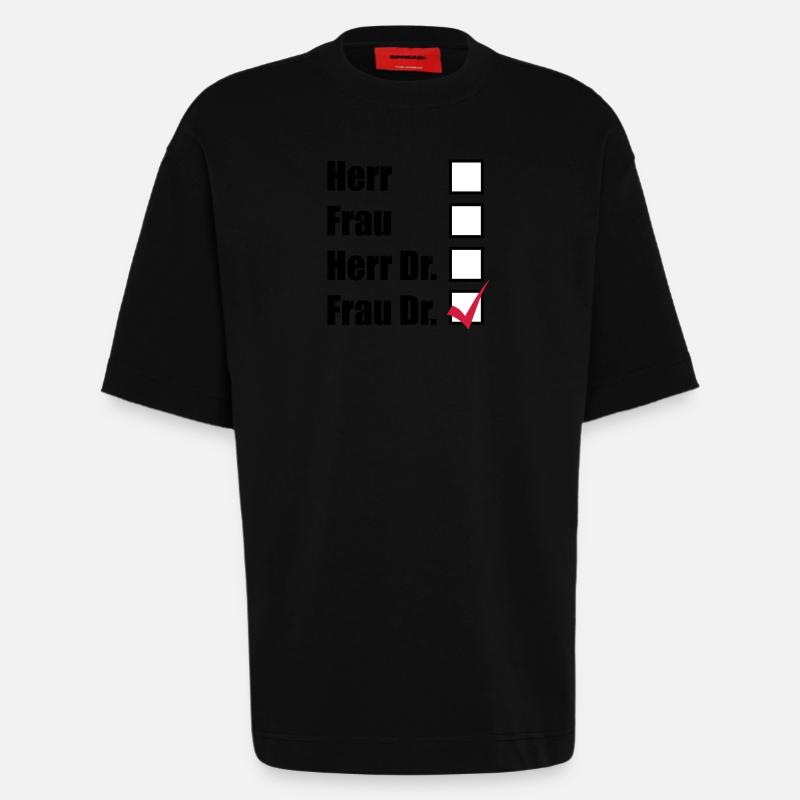 Frau Dr. - Heavyweight T-Shirt - made by SPREAD  - SOLID BLACK
