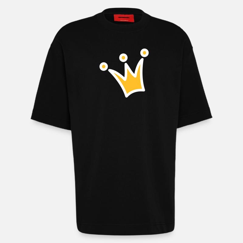 Princesse héritière Princesse héritière - T-shirt bio épais oversize fabriqué en UE - SOLID BLACK