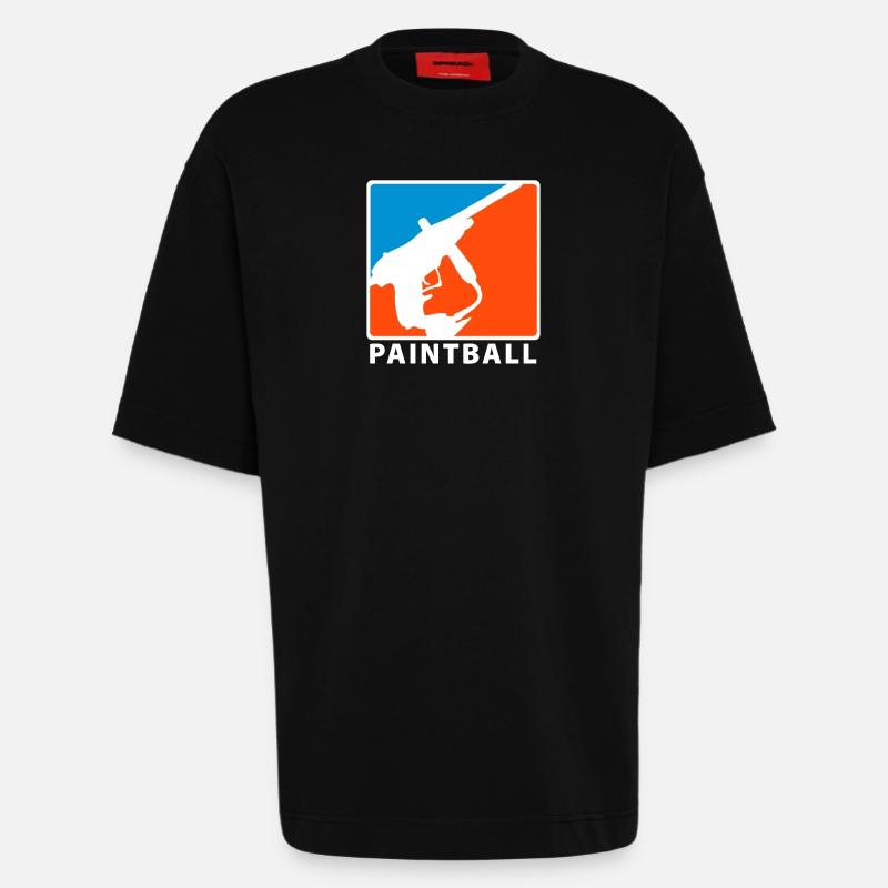 PAINTBALL - T-shirt bio épais oversize fabriqué en UE - SOLID BLACK