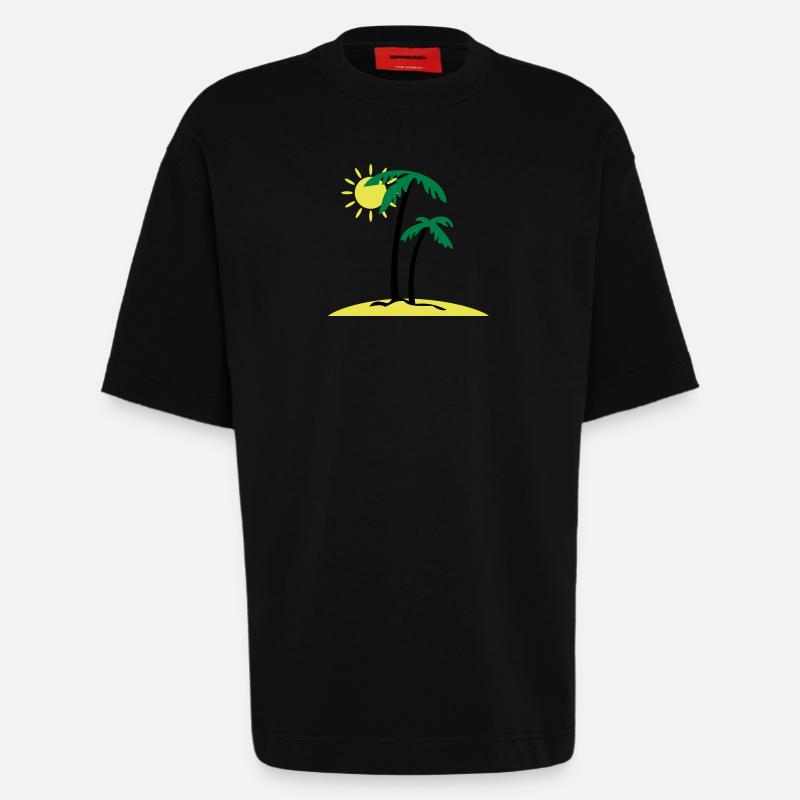 Palminsel - Heavyweight T-Shirt - made by SPREAD - SOLID BLACK