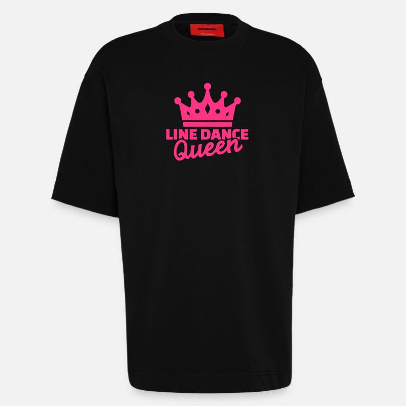 Line dance - Heavyweight T-Shirt - made by SPREAD  - SOLID BLACK