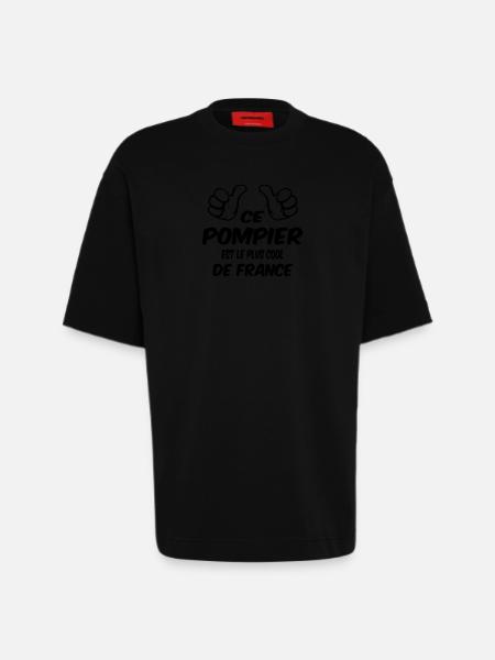 BEST FIREFIGHTER - Heavyweight T-Shirt - made by SPREAD  - SOLID BLACK