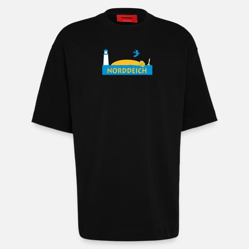 norddeich - Heavyweight T-Shirt - made by SPREAD - SOLID BLACK