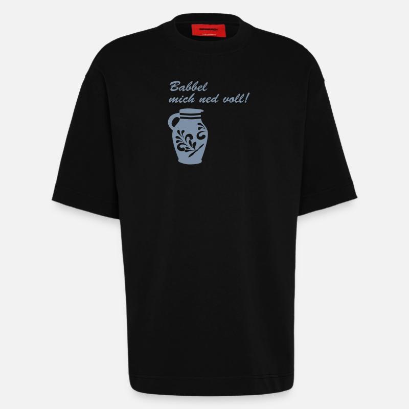 Bembel Babbel mich ned - Heavyweight T-Shirt - made by SPREAD  - SOLID BLACK