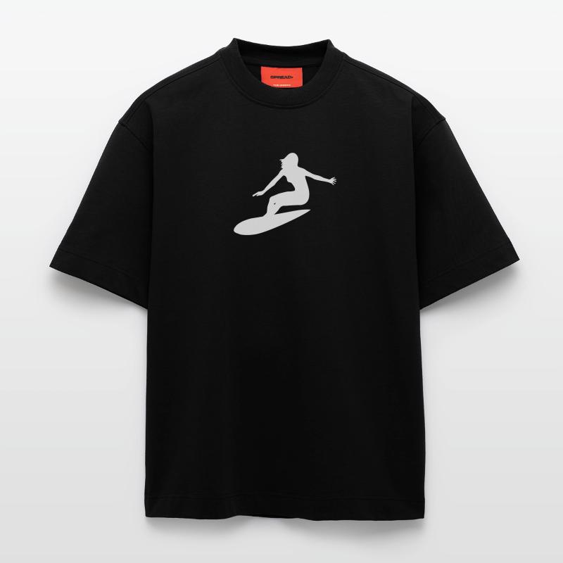 Surfeuse T-shirt bio épais oversize fabriqué en UE