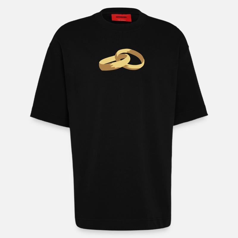 Ringe - Heavyweight T-Shirt - made by SPREAD  - SOLID BLACK