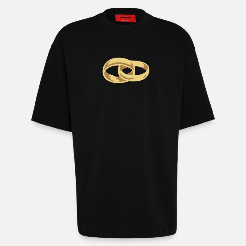 Eheringe - Heavyweight T-Shirt - made by SPREAD  - SOLID BLACK