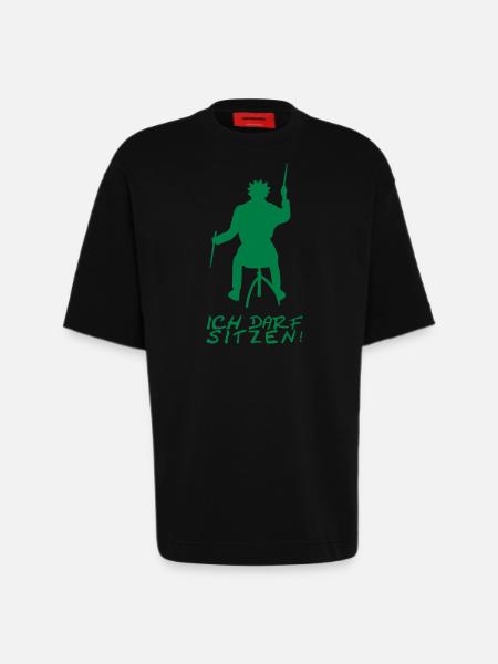 ICH DARF SITZEN - Heavyweight T-Shirt - made by SPREAD - SOLID BLACK