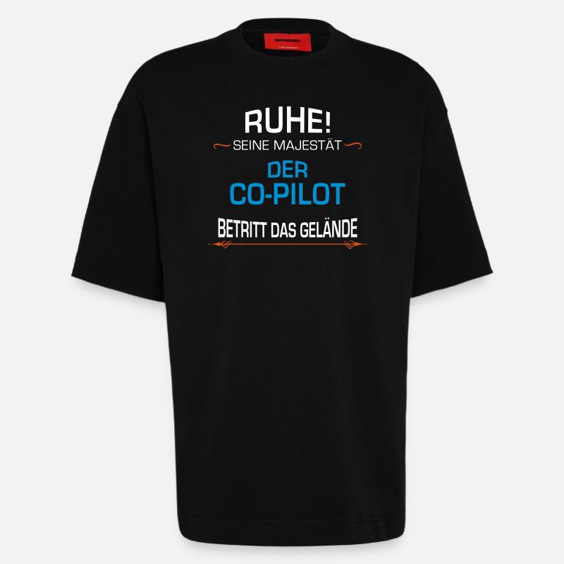 Co-Pilot Beruf - Heavyweight T-Shirt - made by SPREAD - SOLID BLACK
