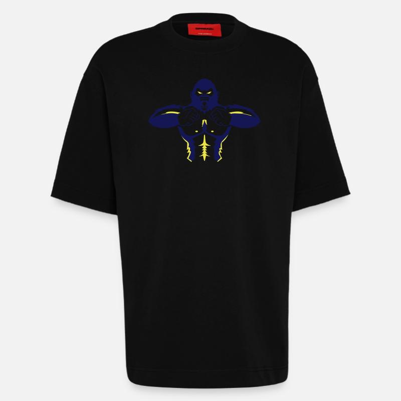 gorilla_2 - Heavyweight T-Shirt - made by SPREAD  - SOLID BLACK
