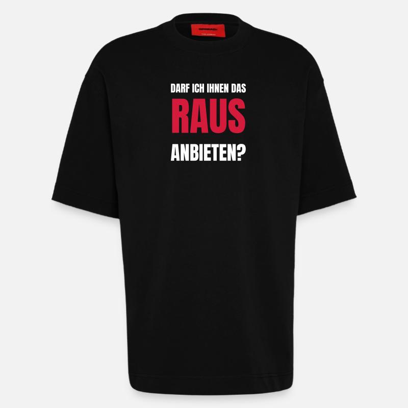 Puis-je vous offrir le Raus ? - T-shirt bio épais oversize fabriqué en UE - SOLID BLACK