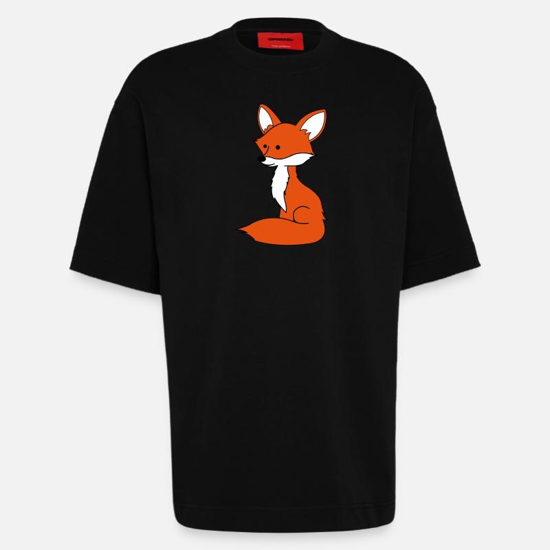 fuchs_02 - Heavyweight T-Shirt - made by SPREAD  - SOLID BLACK