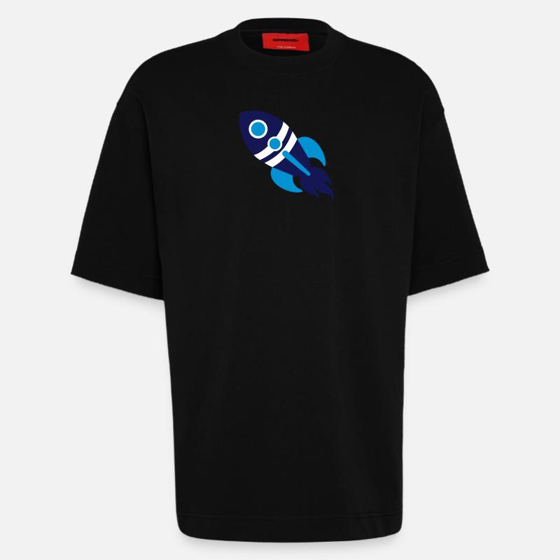 Rakete - Heavyweight T-Shirt - made by SPREAD  - SOLID BLACK