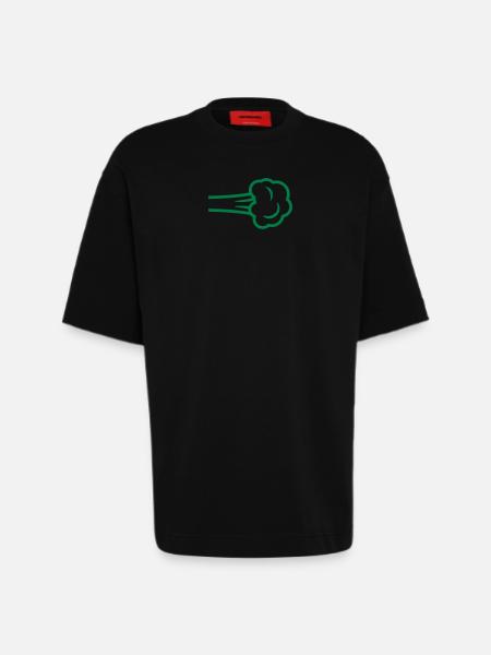 Fart - T-shirt bio épais oversize fabriqué en UE - SOLID BLACK