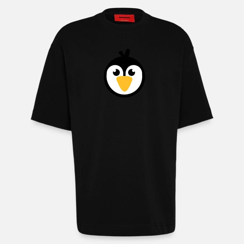 Pinguin - Heavyweight T-Shirt - made by SPREAD  - SOLID BLACK