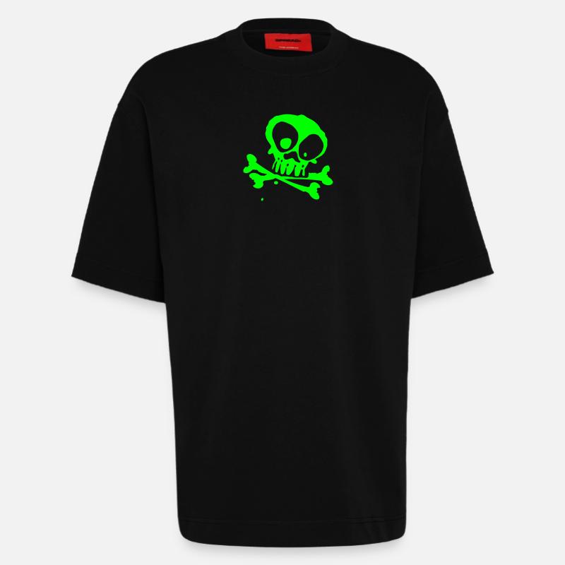 bone - Heavyweight T-Shirt - made by SPREAD - SOLID BLACK