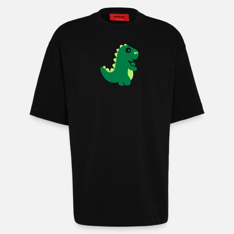 Dinosaurier - Heavyweight T-Shirt - made by SPREAD  - SOLID BLACK