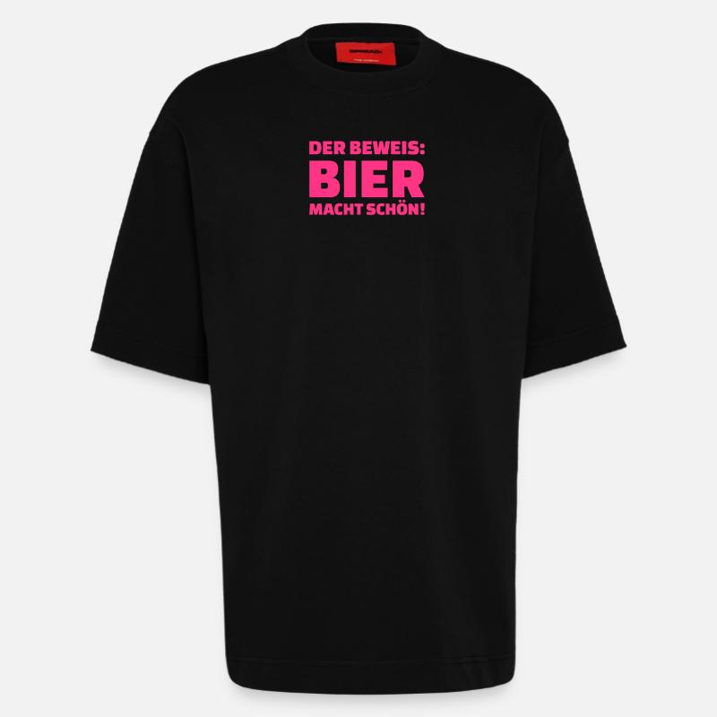 Bier - Heavyweight T-Shirt - made by SPREAD  - SOLID BLACK