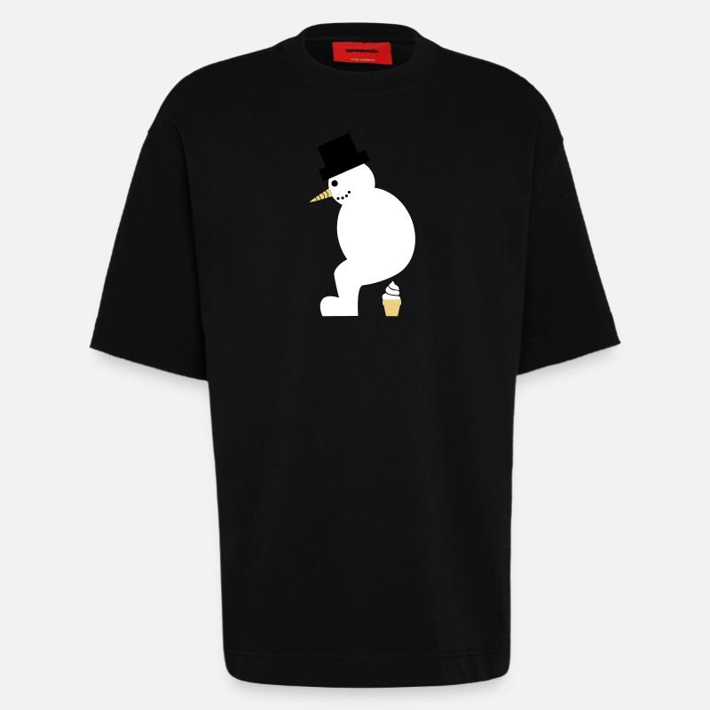 Mobile Softeis-Fabrik? - Heavyweight T-Shirt - made by SPREAD  - SOLID BLACK