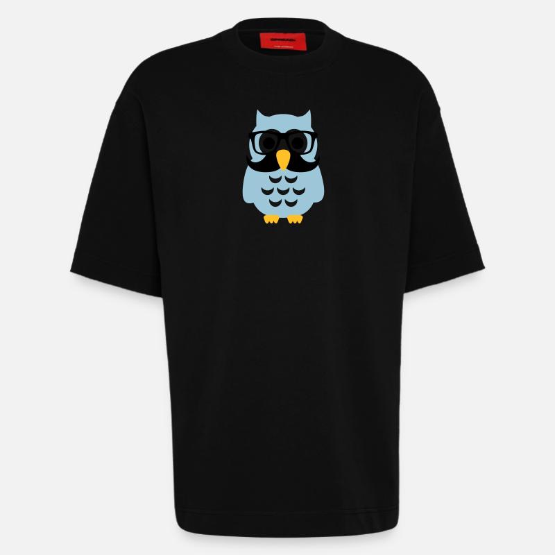 Eule - Heavyweight T-Shirt - made by SPREAD  - SOLID BLACK