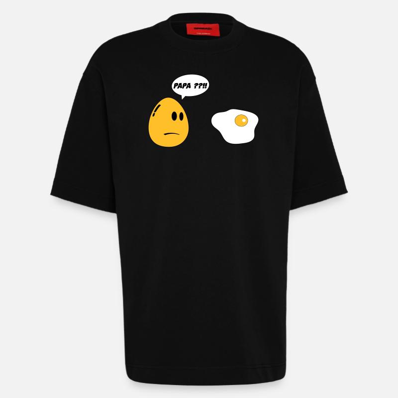 Eier-Papa - Heavyweight T-Shirt - made by SPREAD  - SOLID BLACK
