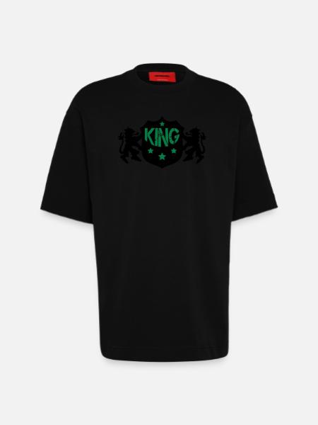 King - Heavyweight T-Shirt - made by SPREAD  - SOLID BLACK