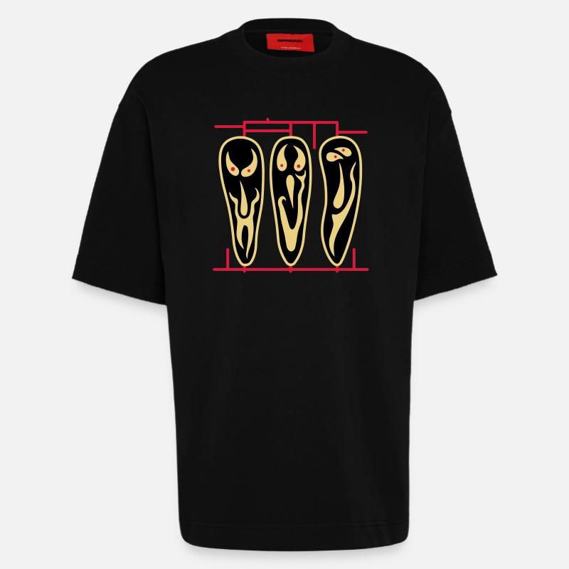 Bonne impression. Illusion de charisme. - T-shirt bio épais oversize fabriqué en UE - SOLID BLACK