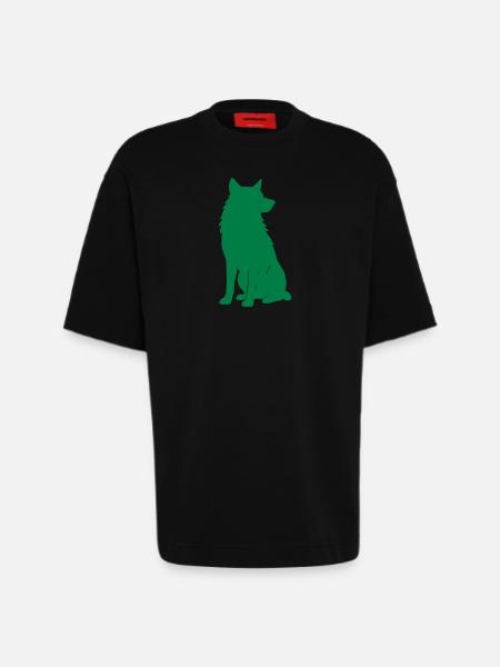 Wolf 1 - Heavyweight T-Shirt - made by SPREAD  - SOLID BLACK