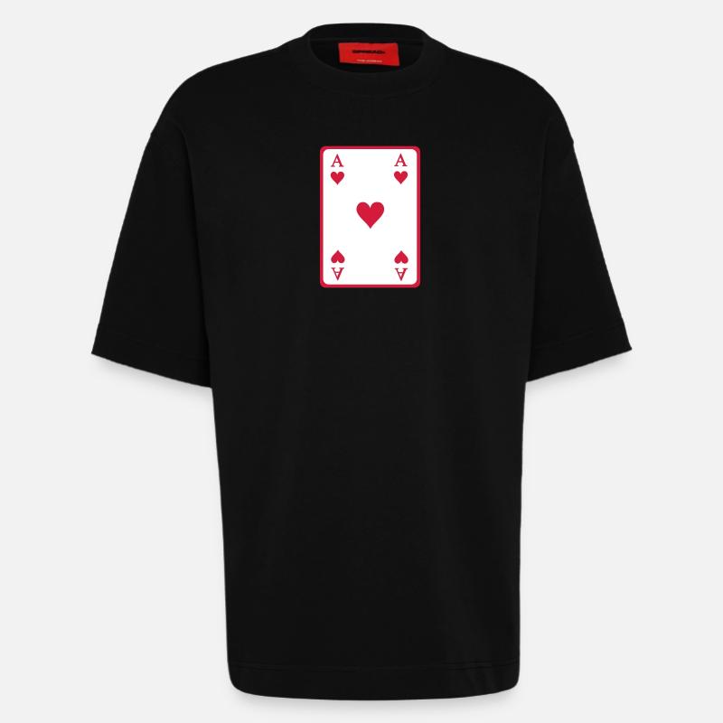 Poker Ass - Heavyweight T-Shirt - made by SPREAD  - SOLID BLACK