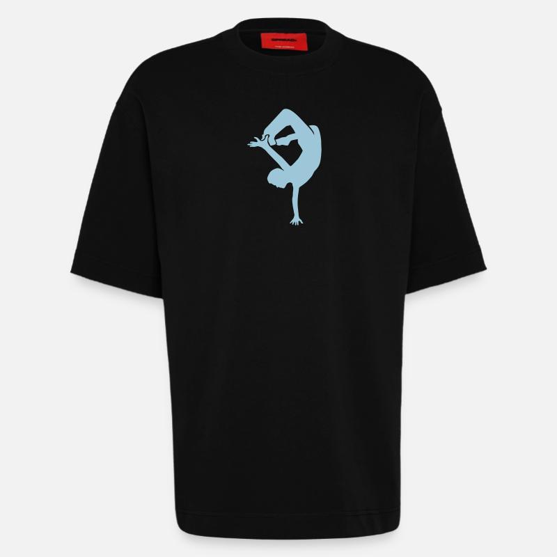 Breakdance - T-shirt bio épais oversize fabriqué en UE - SOLID BLACK