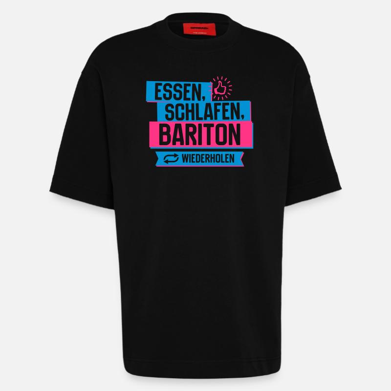 Hobby Bariton - Heavyweight T-Shirt - made by SPREAD - SOLID BLACK