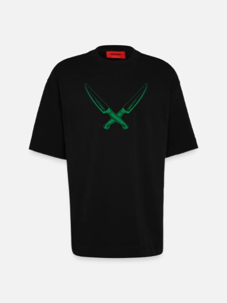 knife - Heavyweight T-Shirt - made by SPREAD  - SOLID BLACK