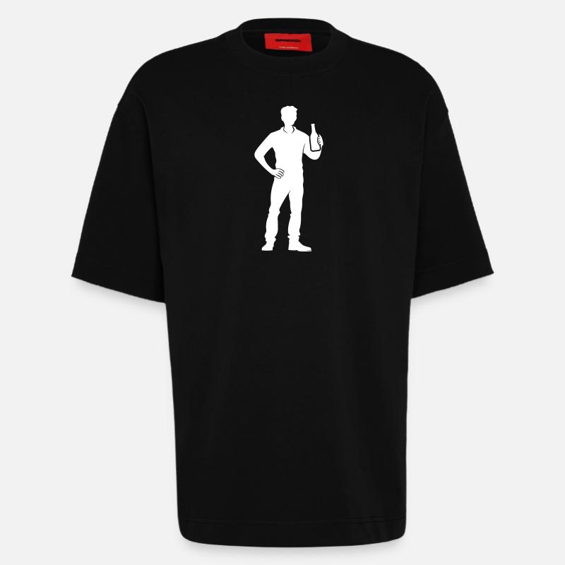 Fête de la bière - T-shirt bio épais oversize fabriqué en UE - SOLID BLACK