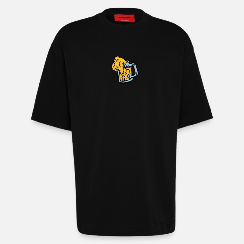 Alkohol, Bier, Bierglas Blende 409 - Heavyweight T-Shirt - made by SPREAD  - SOLID BLACK