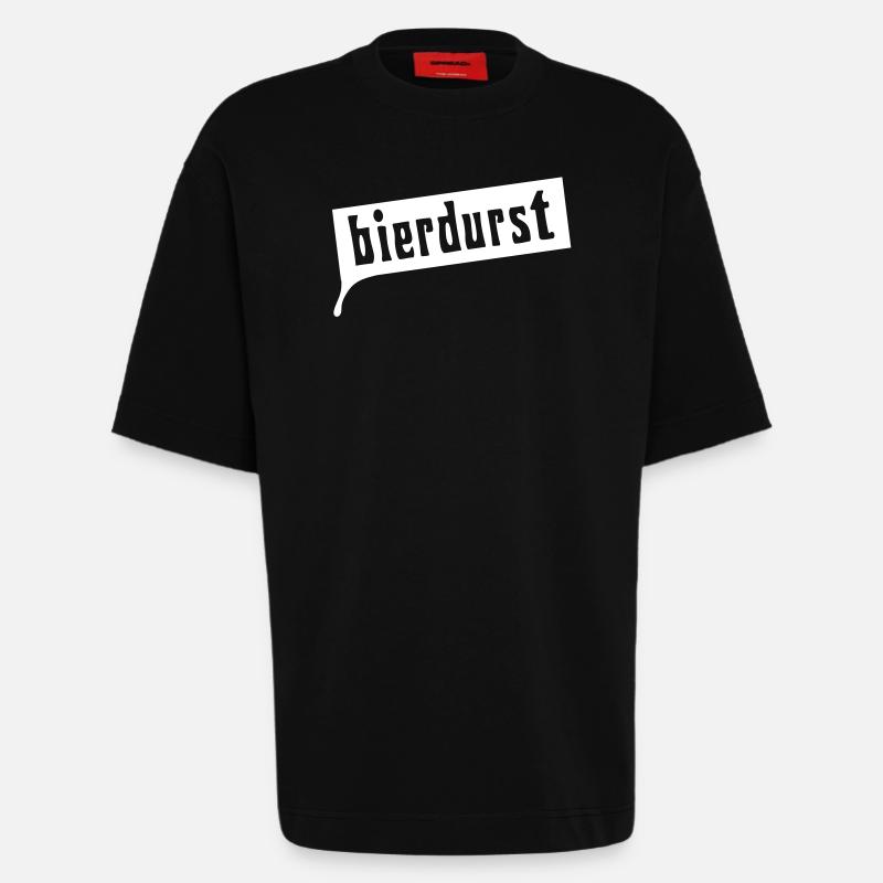 Durst auf Bier - Heavyweight T-Shirt - made by SPREAD  - SOLID BLACK