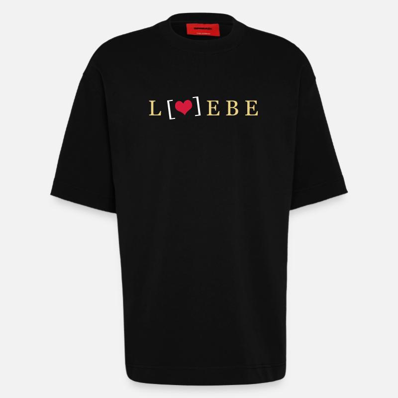 Liebe / Lebe - Heavyweight T-Shirt - made by SPREAD  - SOLID BLACK