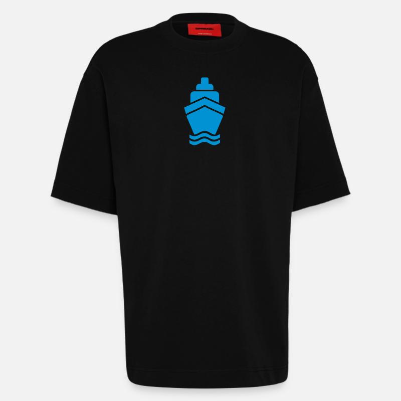 Schiff - Heavyweight T-Shirt - made by SPREAD  - SOLID BLACK