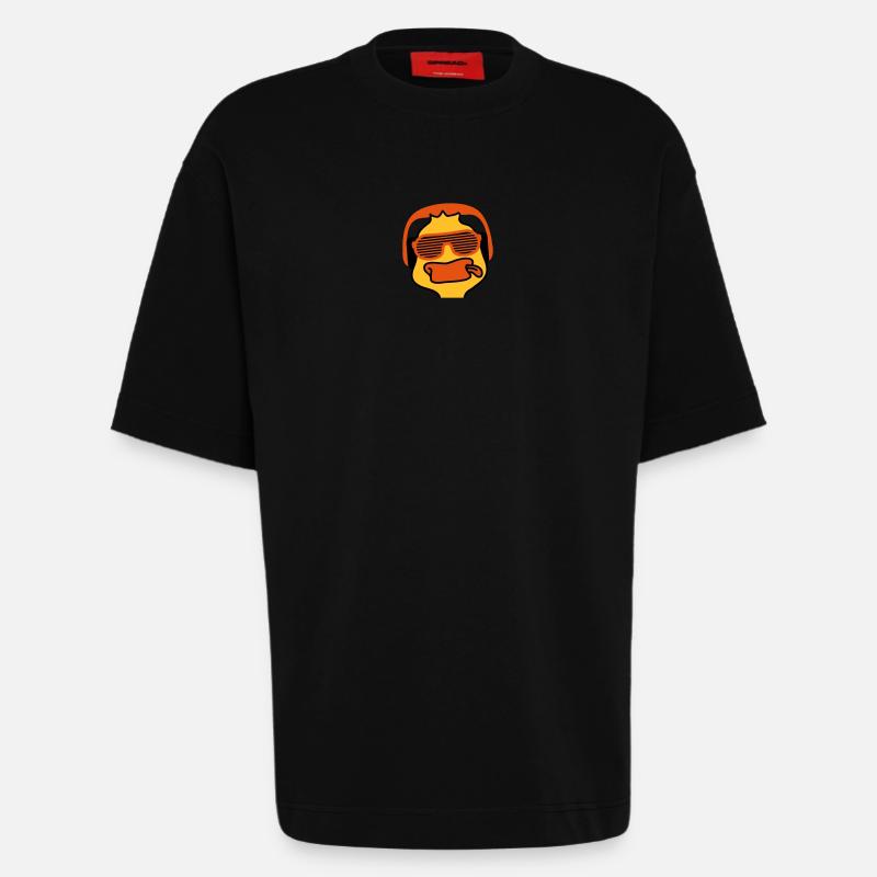 Party Duck - Heavyweight T-Shirt - made by SPREAD  - SOLID BLACK