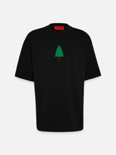 Tree, trees - Heavyweight T-Shirt - made by SPREAD - SOLID BLACK