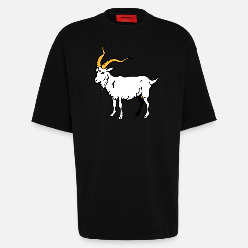 Ziegenbock - Heavyweight T-Shirt - made by SPREAD  - SOLID BLACK