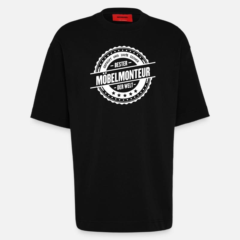 Bester Möbelmonteur - Heavyweight T-Shirt - made by SPREAD  - SOLID BLACK