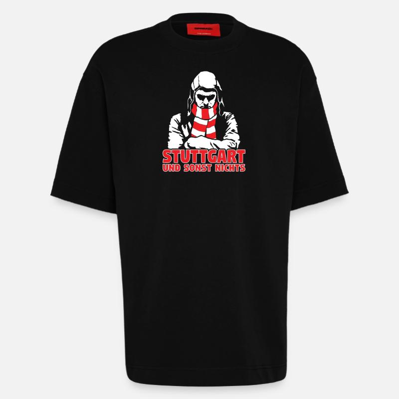 Stuttgart und sonst nichts - Heavyweight T-Shirt - made by SPREAD - SOLID BLACK