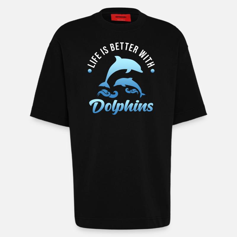 Delfin - Heavyweight T-Shirt - made by SPREAD  - SOLID BLACK