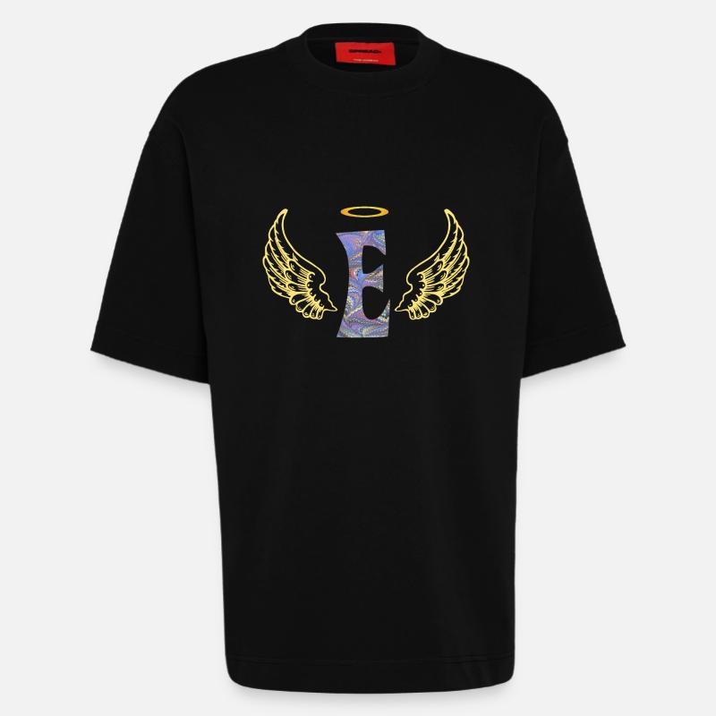 Ange E E 45 - T-shirt bio épais oversize fabriqué en UE - SOLID BLACK