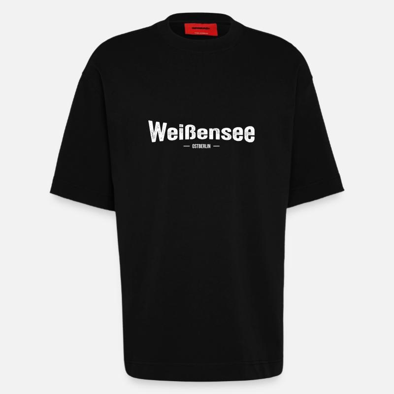 Weissensee Ostberlin - Heavyweight T-Shirt - made by SPREAD  - SOLID BLACK