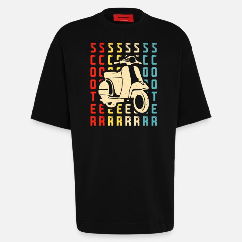 Roller Rollerfahrer Motorroller - Heavyweight T-Shirt - made by SPREAD - SOLID BLACK